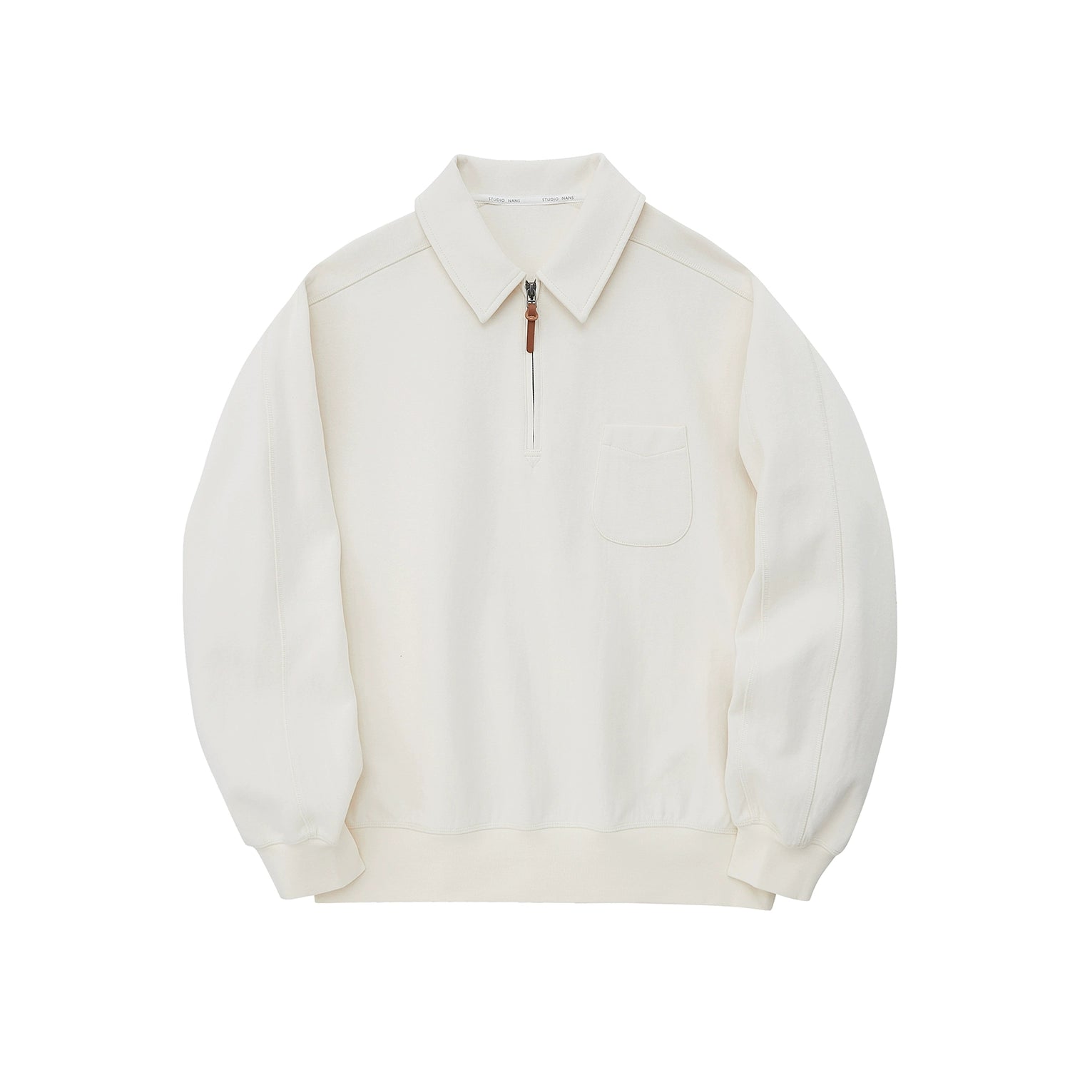 Half-Zip POLO Collar Pocket Oversized Sweatshirt