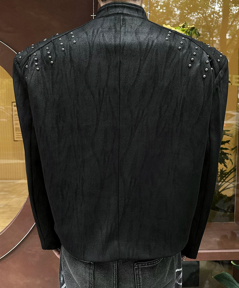 Shrapnel Studded Zip Jacket