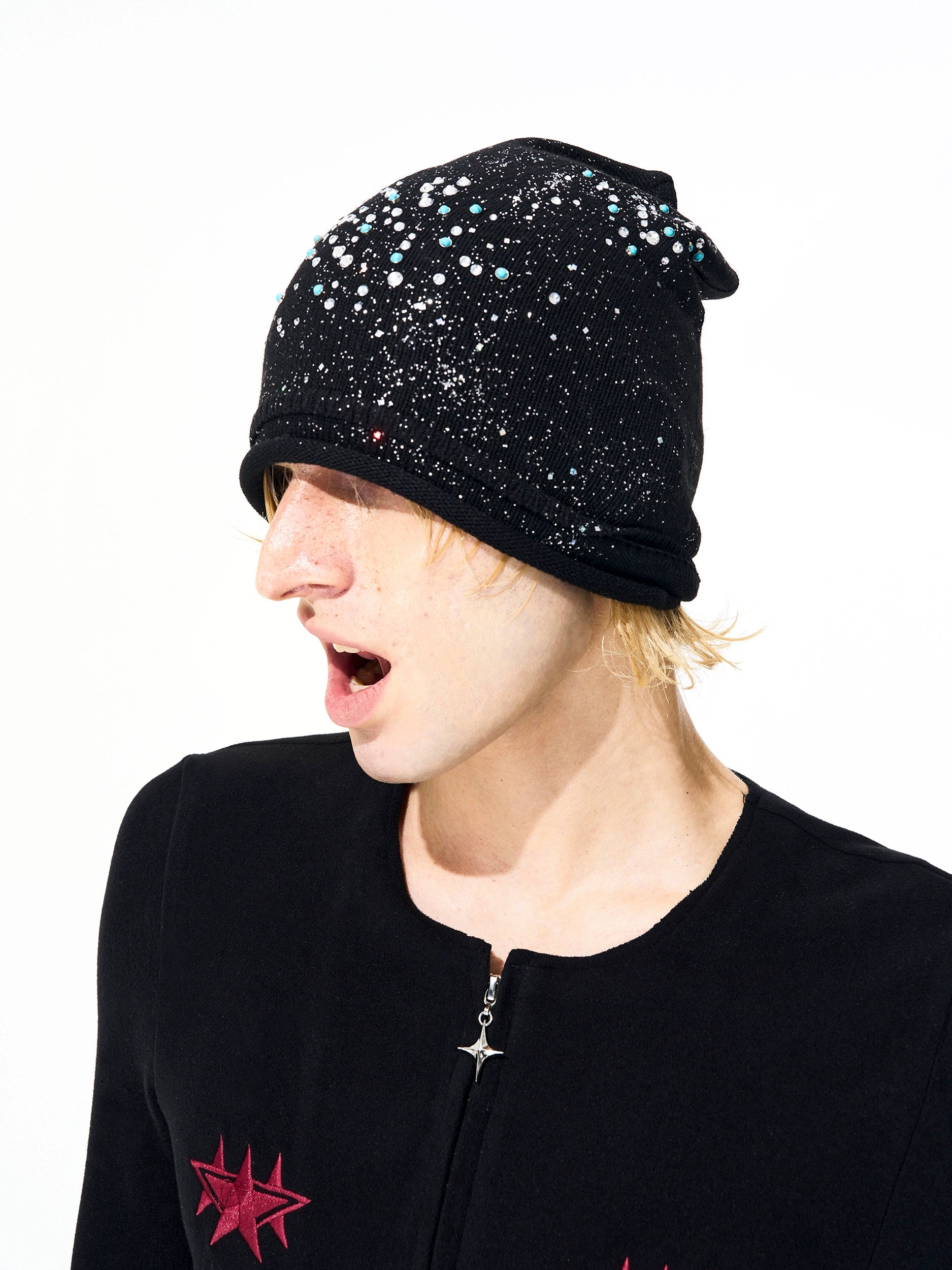 Rhinestone Galaxy Beanie
