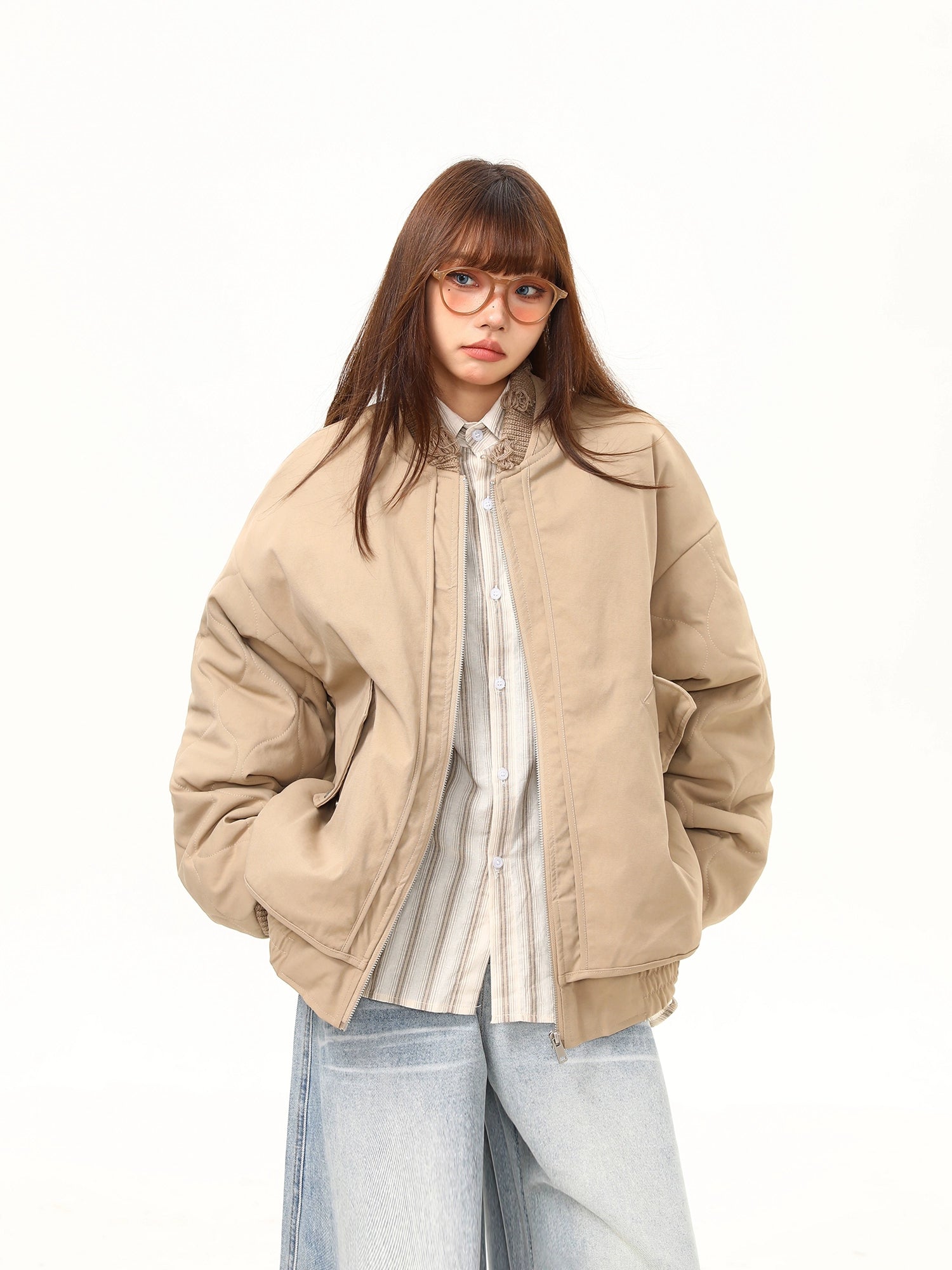 Sahara Breeze Oversized Bomber Jacket