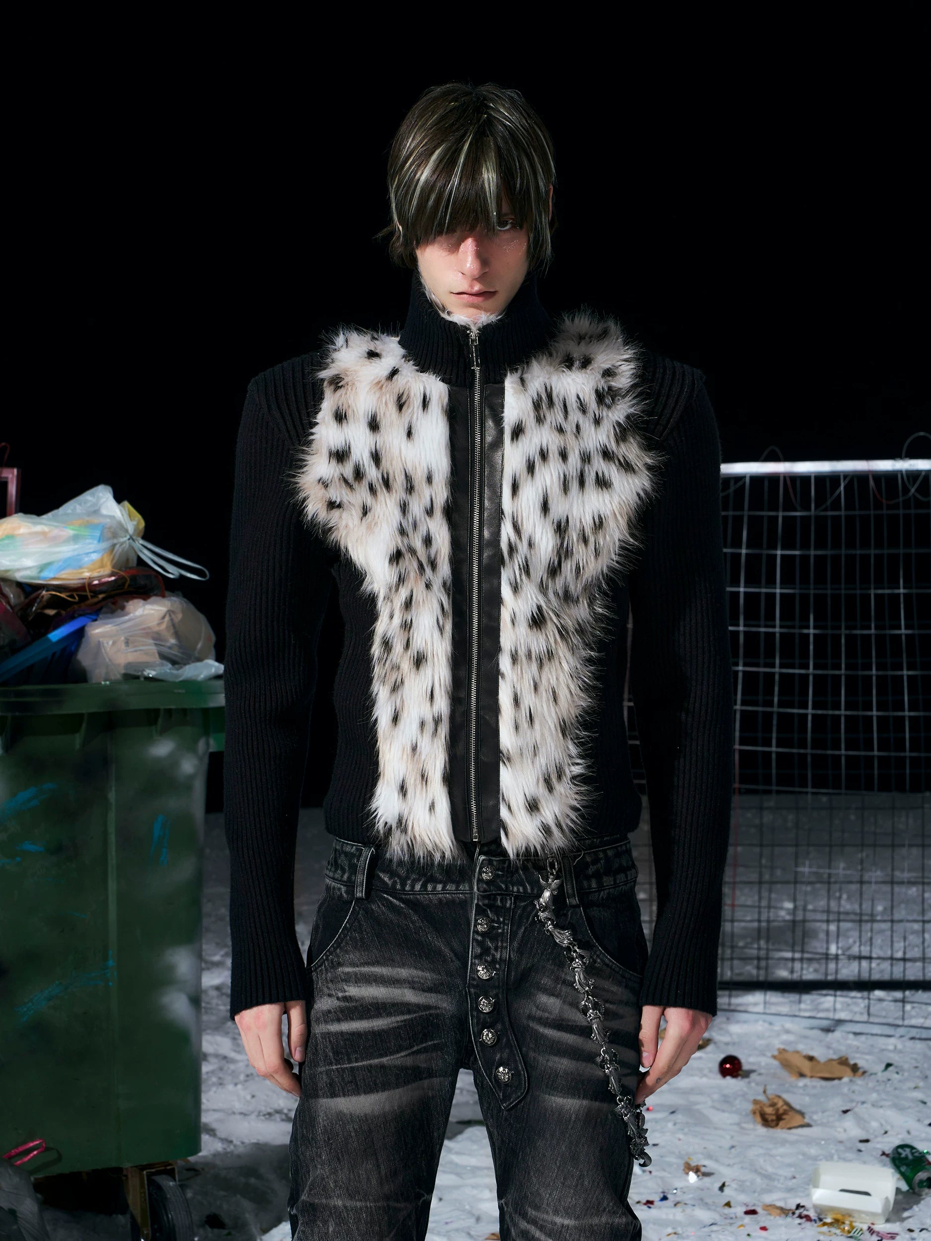 Frost Lynx Panel Knit Jacket