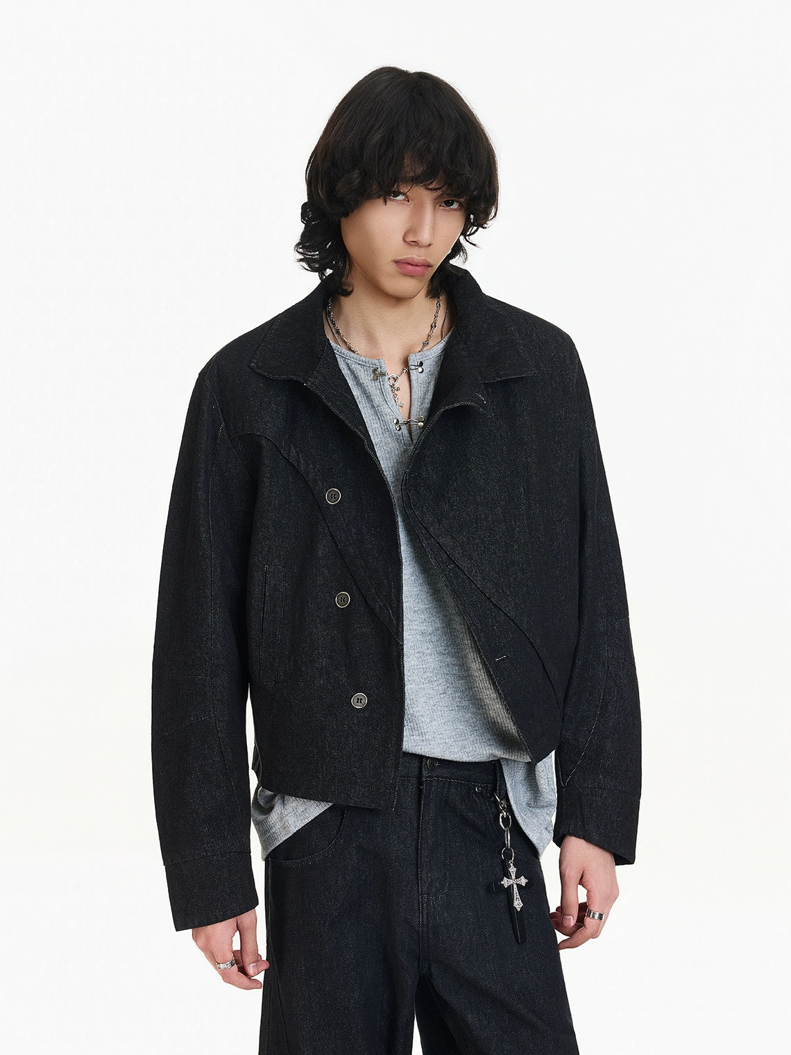 Midnight Torque Asym Denim Jacket