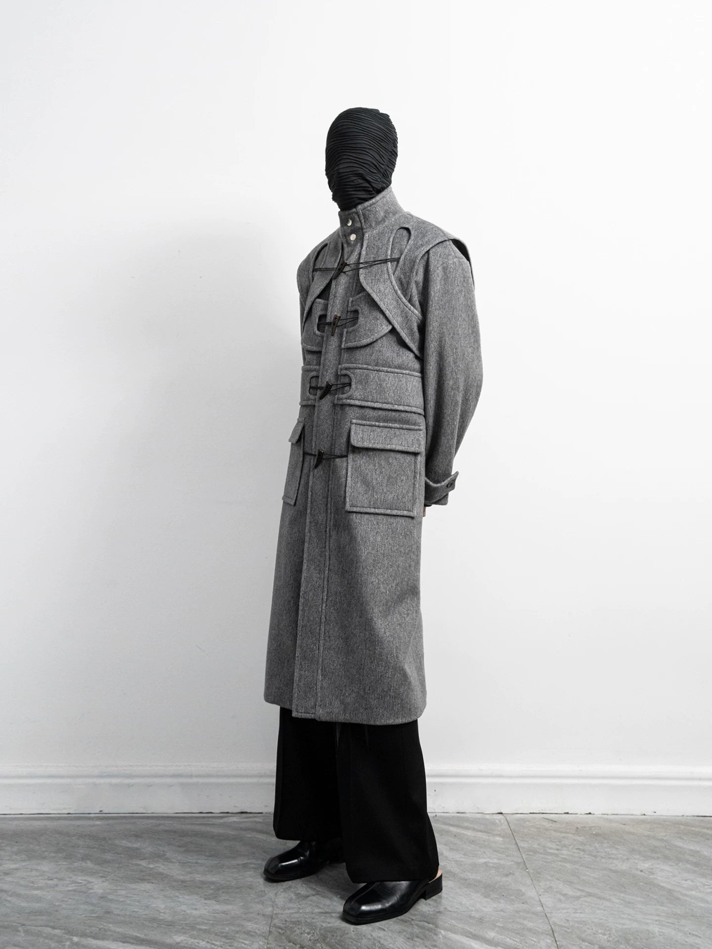 Iron Bastion Harnessed Wool Overcoat