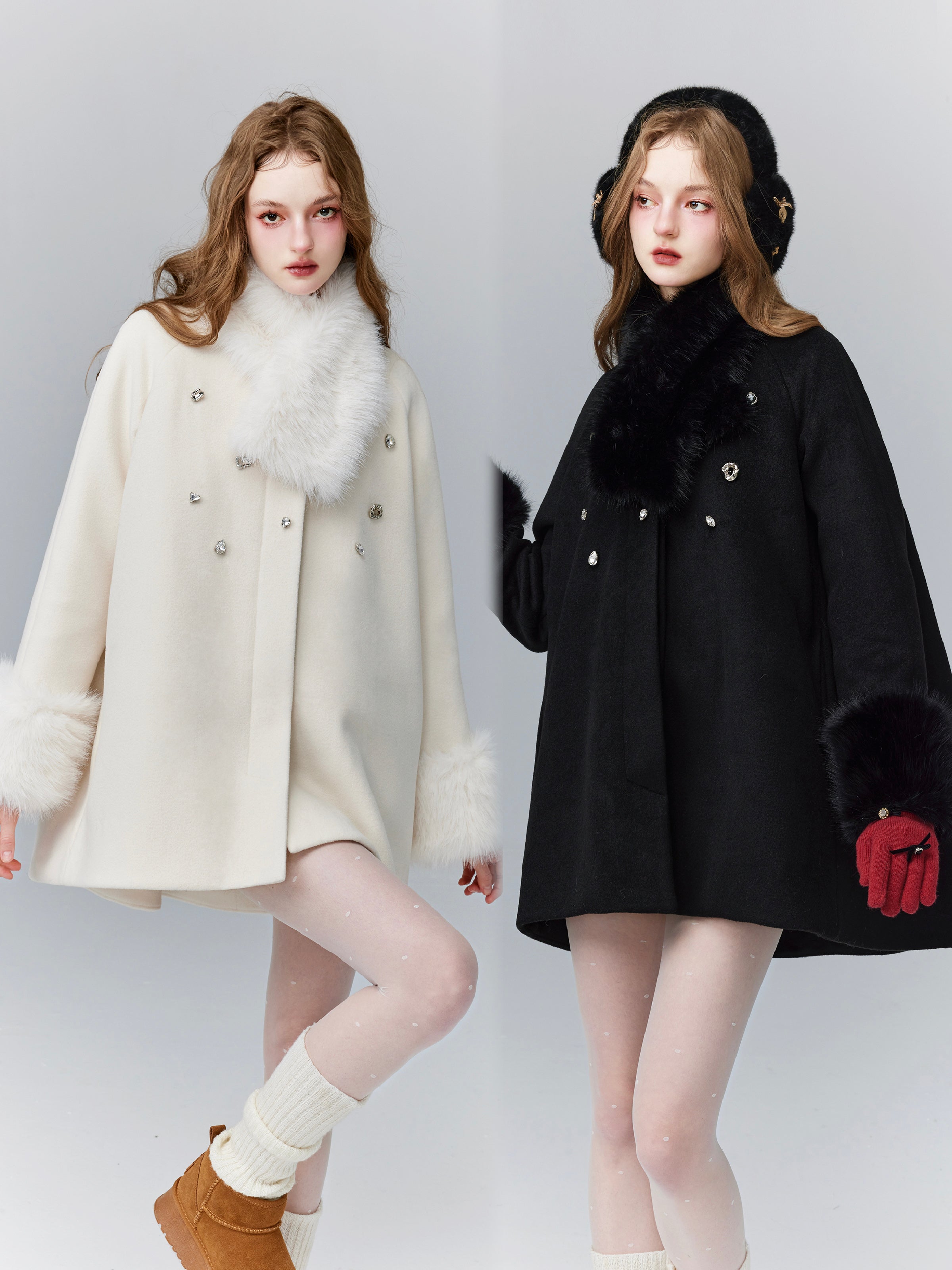 LUNA VEILのファービジューウールジャケット fur bijou wool jacket LV0092の画像4