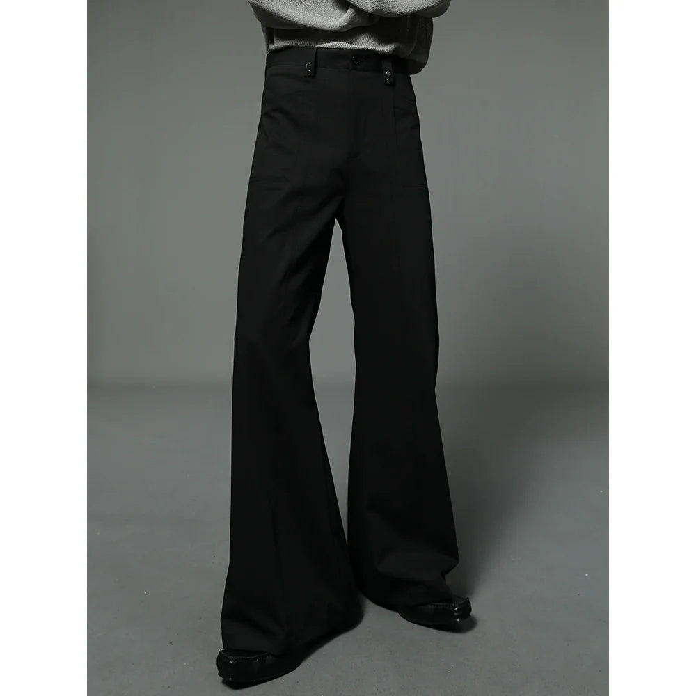 High-Waisted Flared Dress Trousers