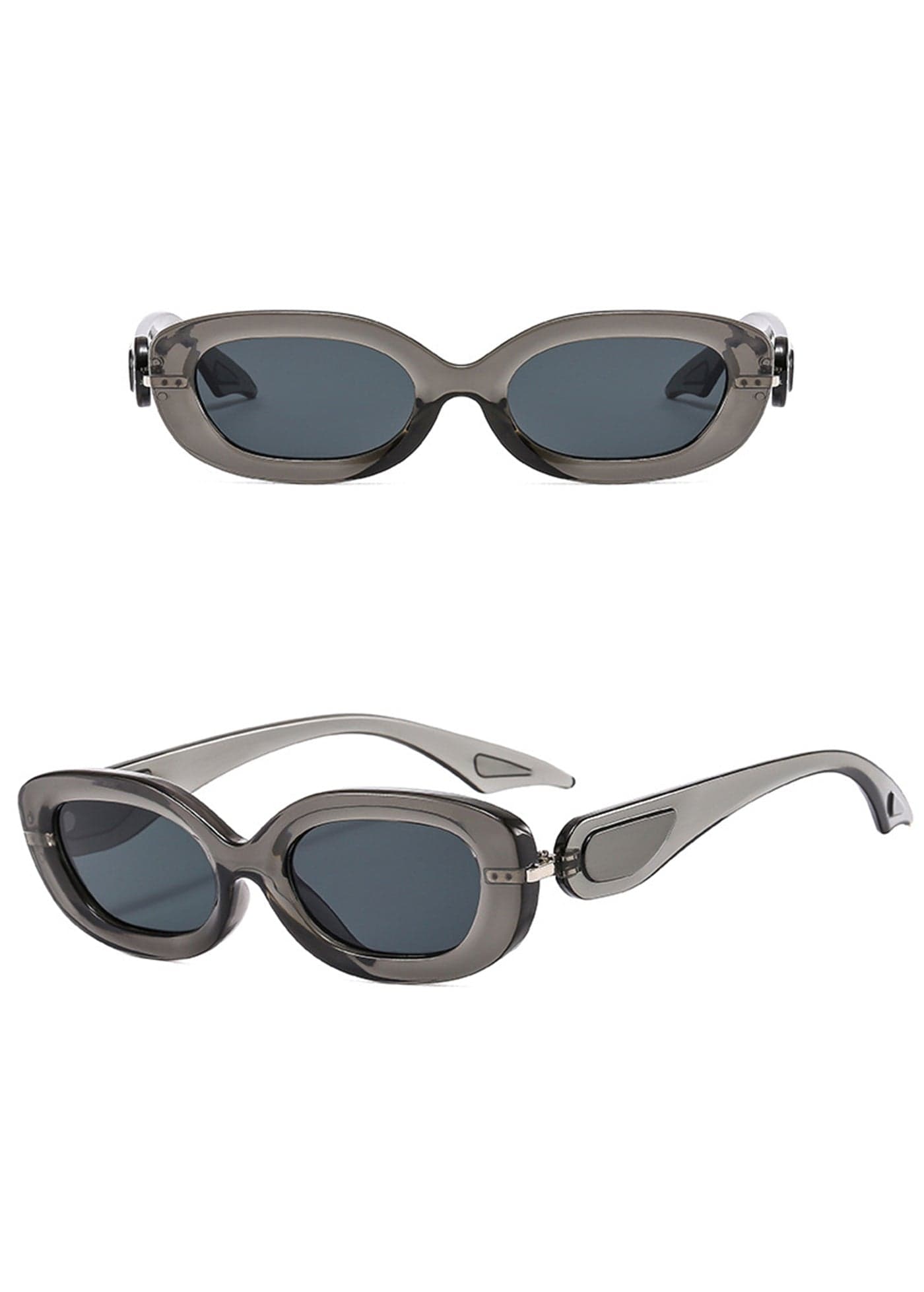 Retro Oval Frame Sunglasses