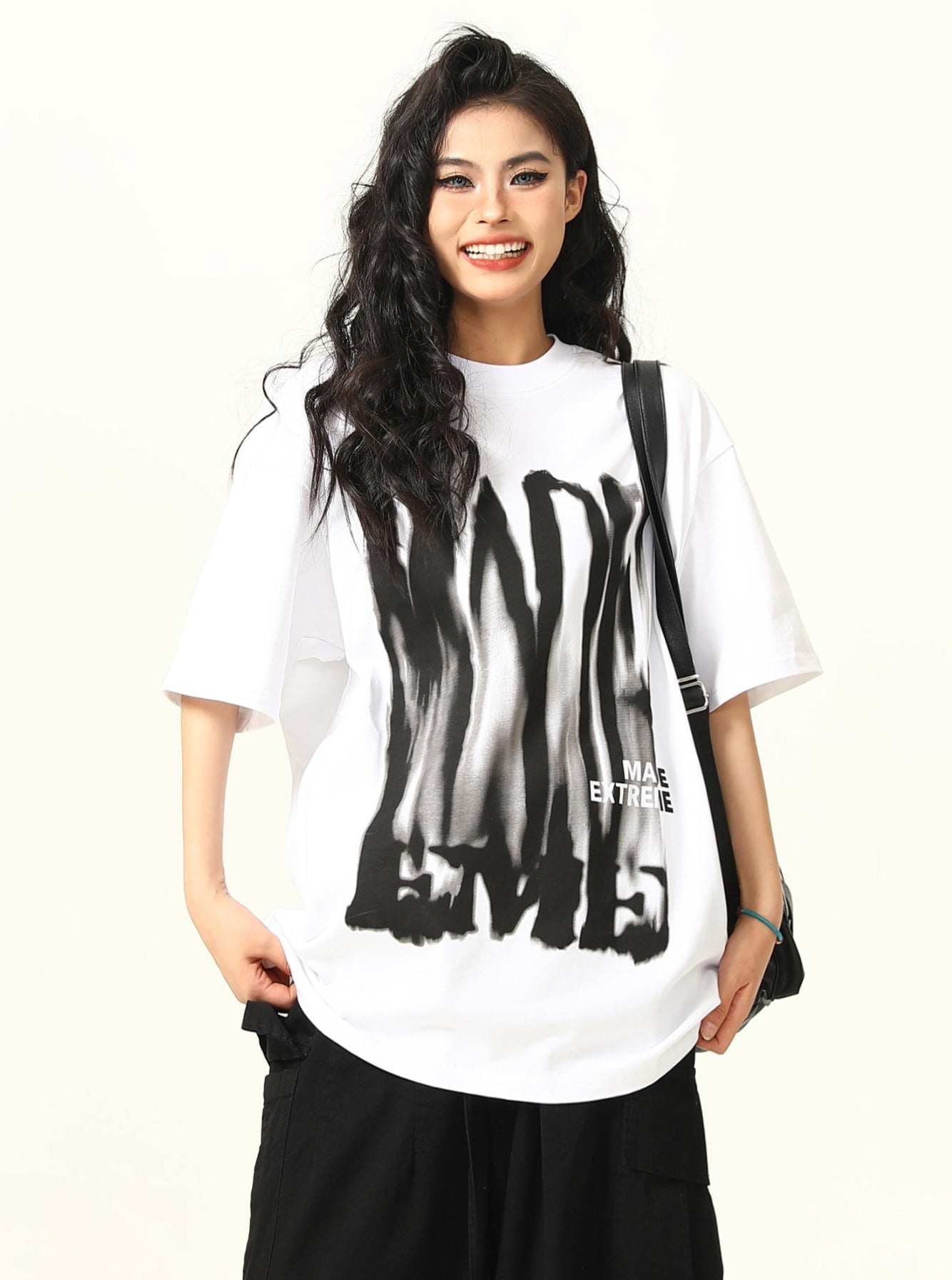 Unisex Hip Hop Letter Print T-Shirt