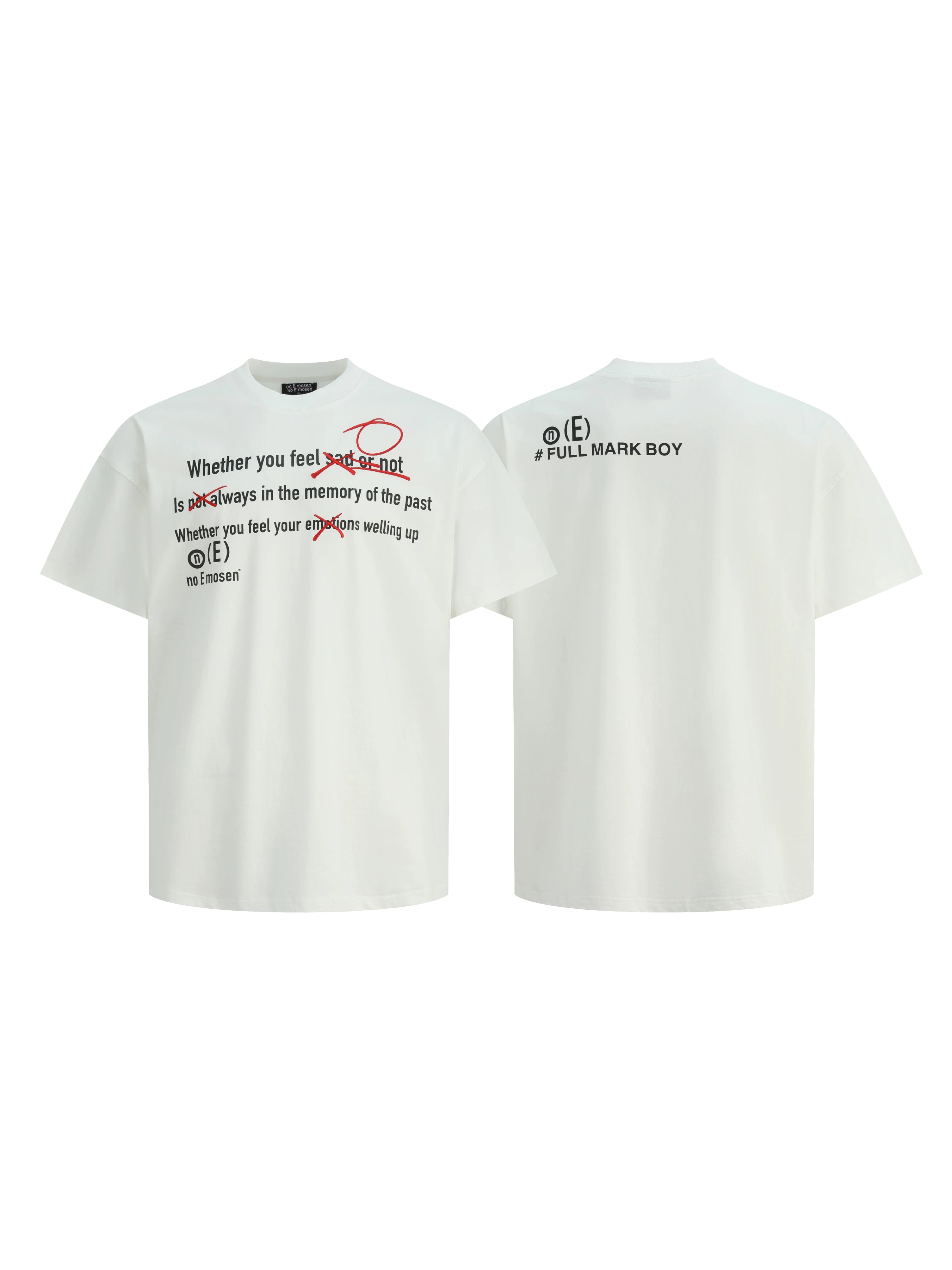 Zero For Depression Text Embroidery Tee