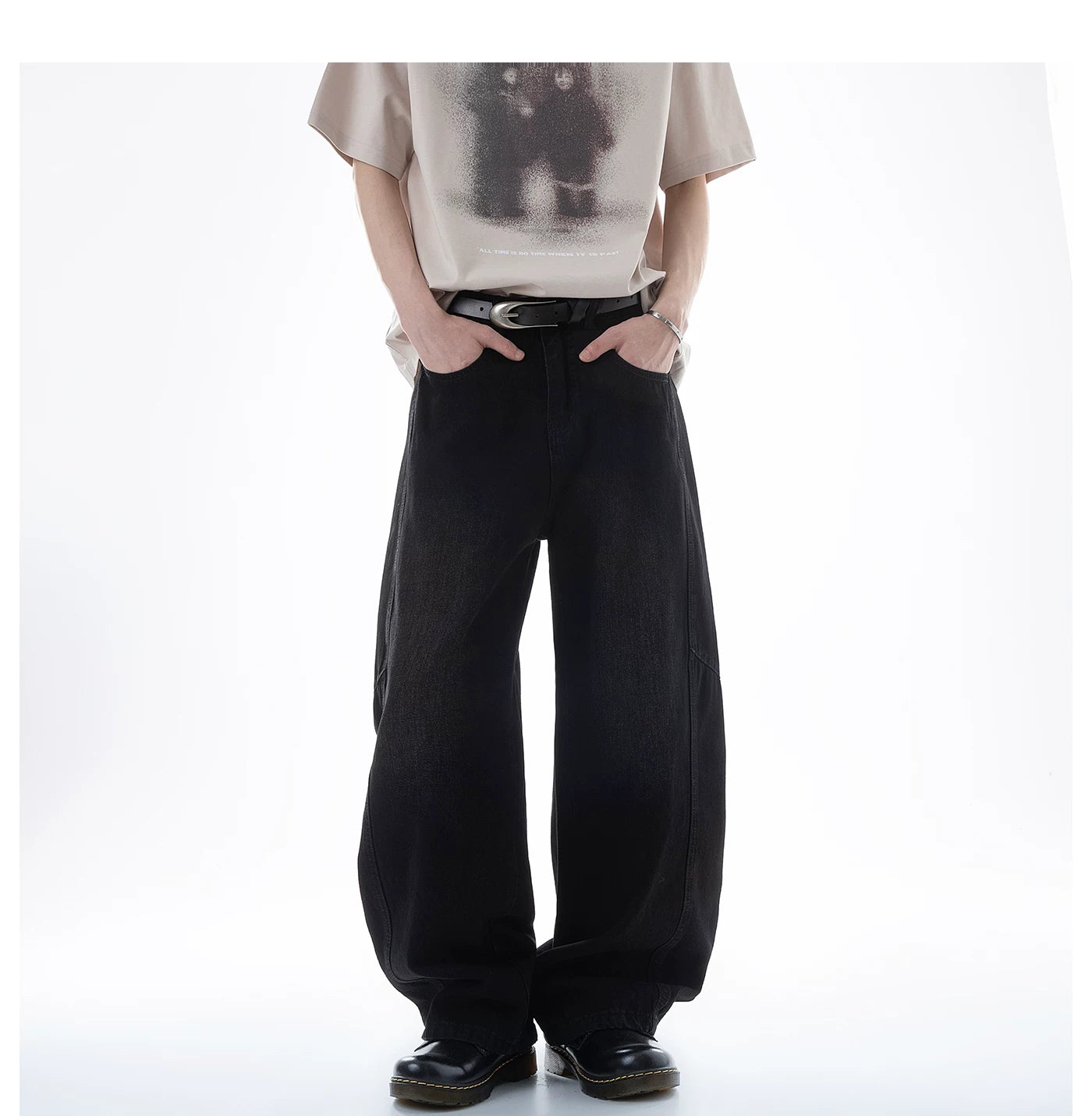 Fogwash Barrel Wide‑Leg Jeans