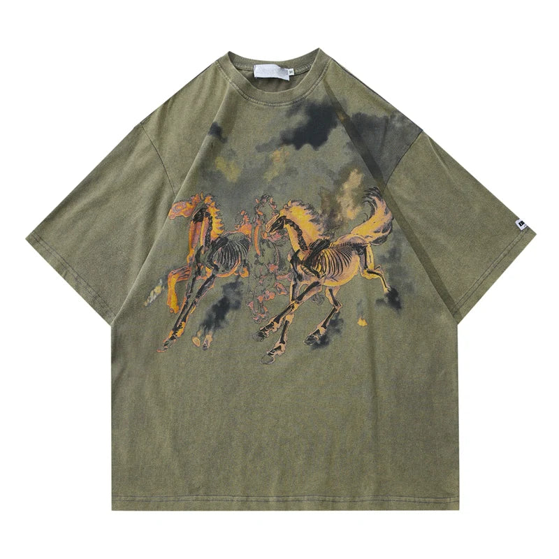 Fire Horse Print Tee