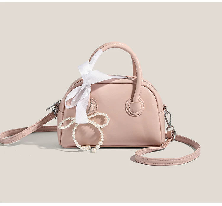 Moonlit Pearl Bow Mini Satchel