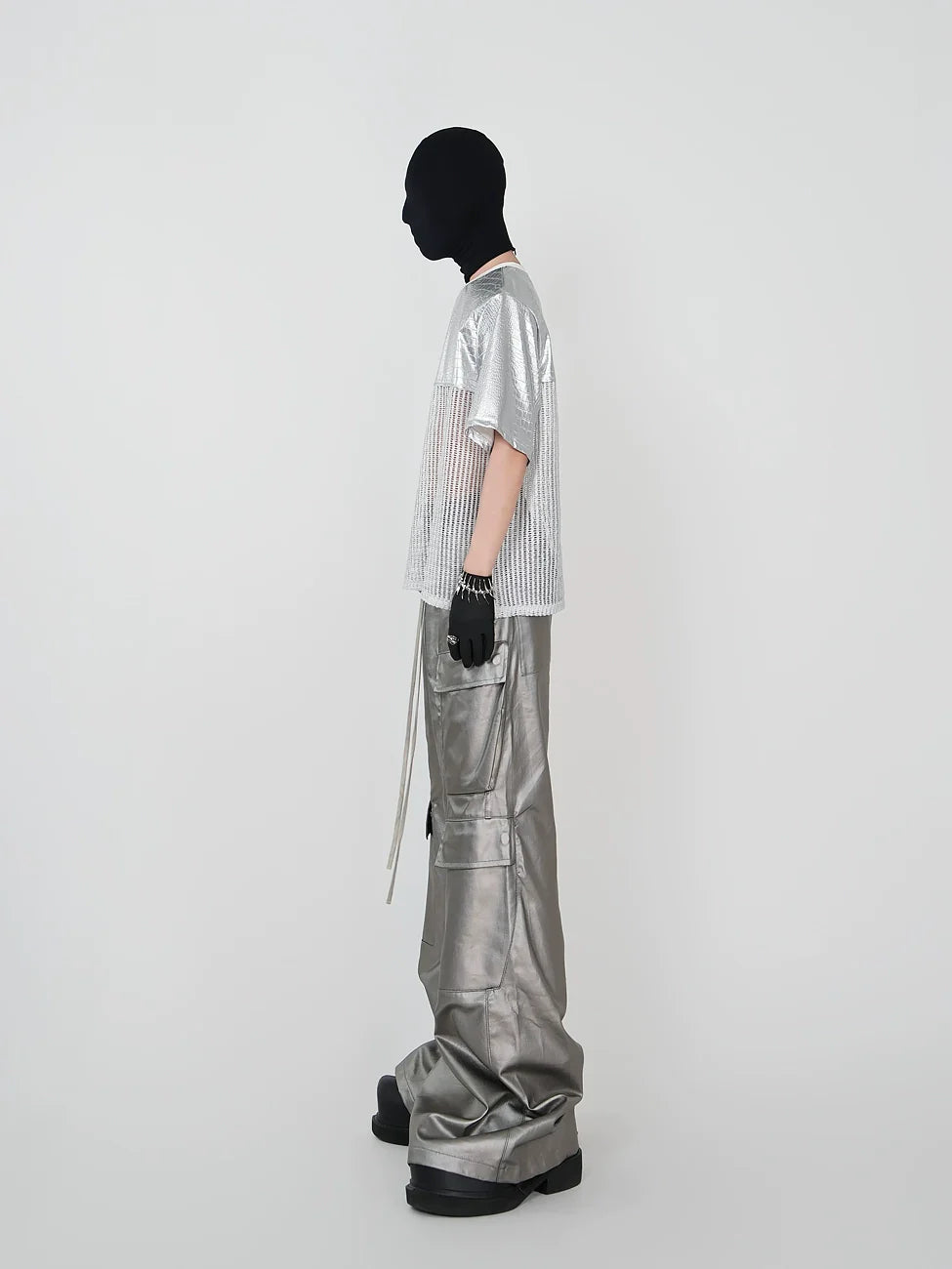 CyberChrome Mesh Panel Tee and Pants Setup