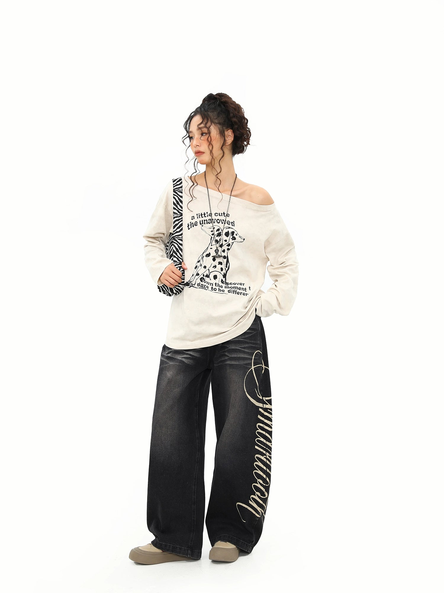 Spotted Muse Off‑Shoulder Tee