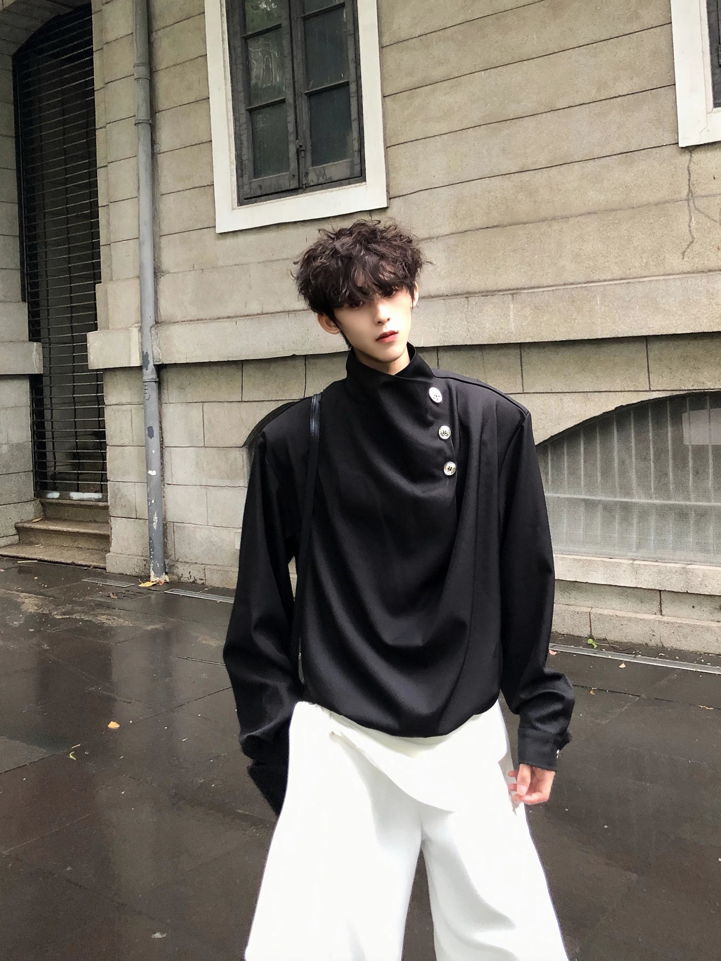 Ascent Drape Collar Shirt