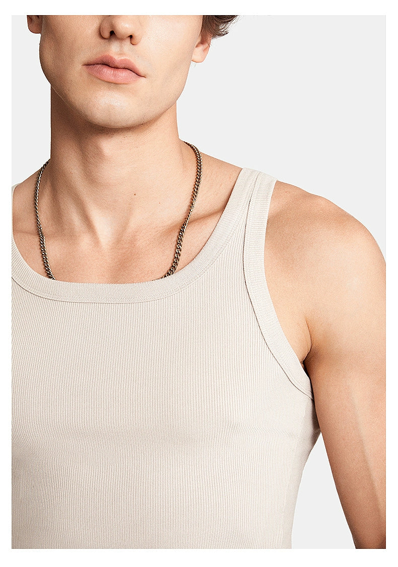 Slim-Fit Ribbed Tank Top