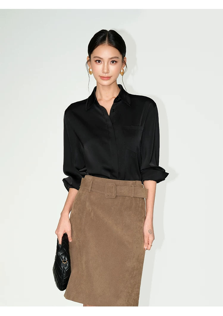 Silkline Classic Draped Pocket Shirts