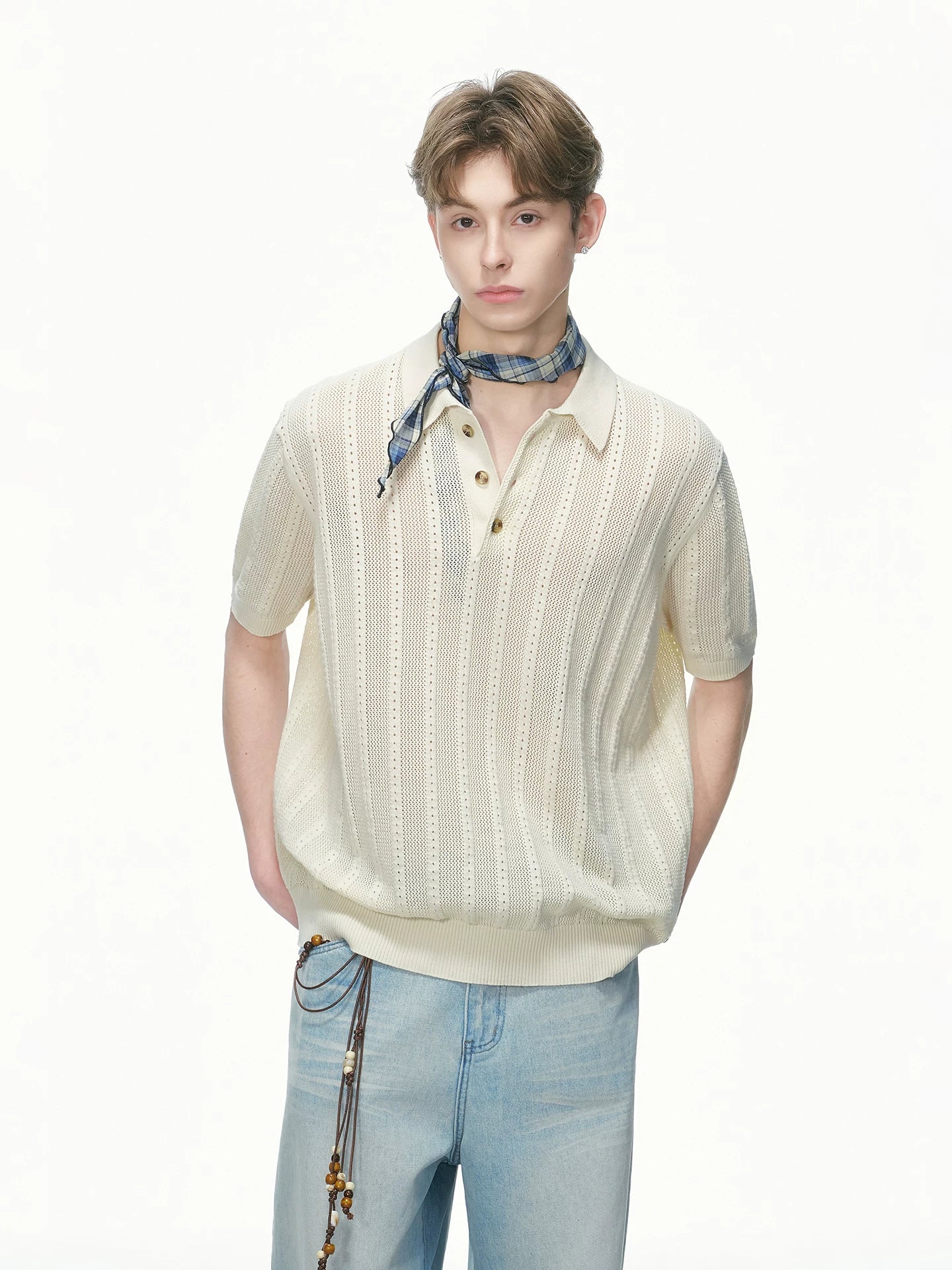 Breezeweave Pointelle Knit Polo