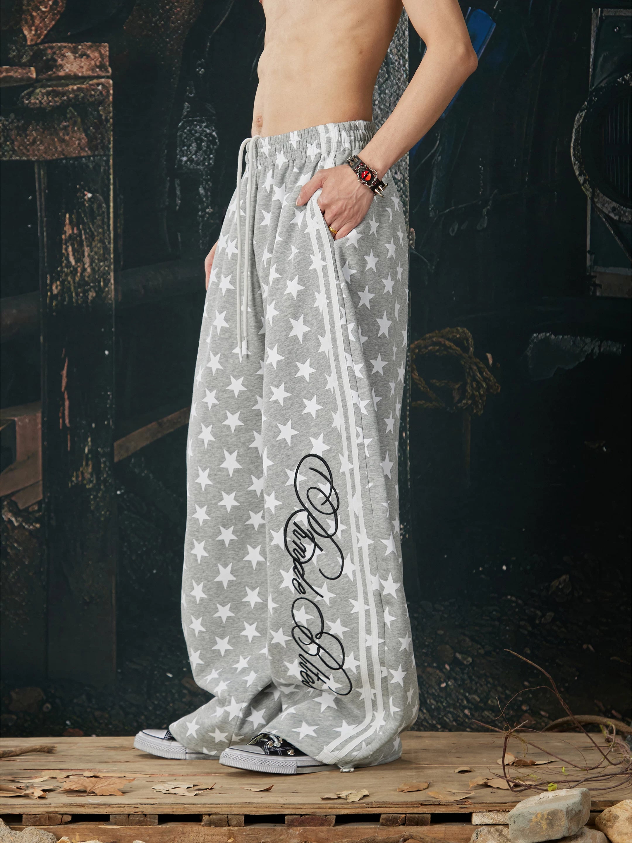 Starlite Riot Wide‑Leg Track Pants