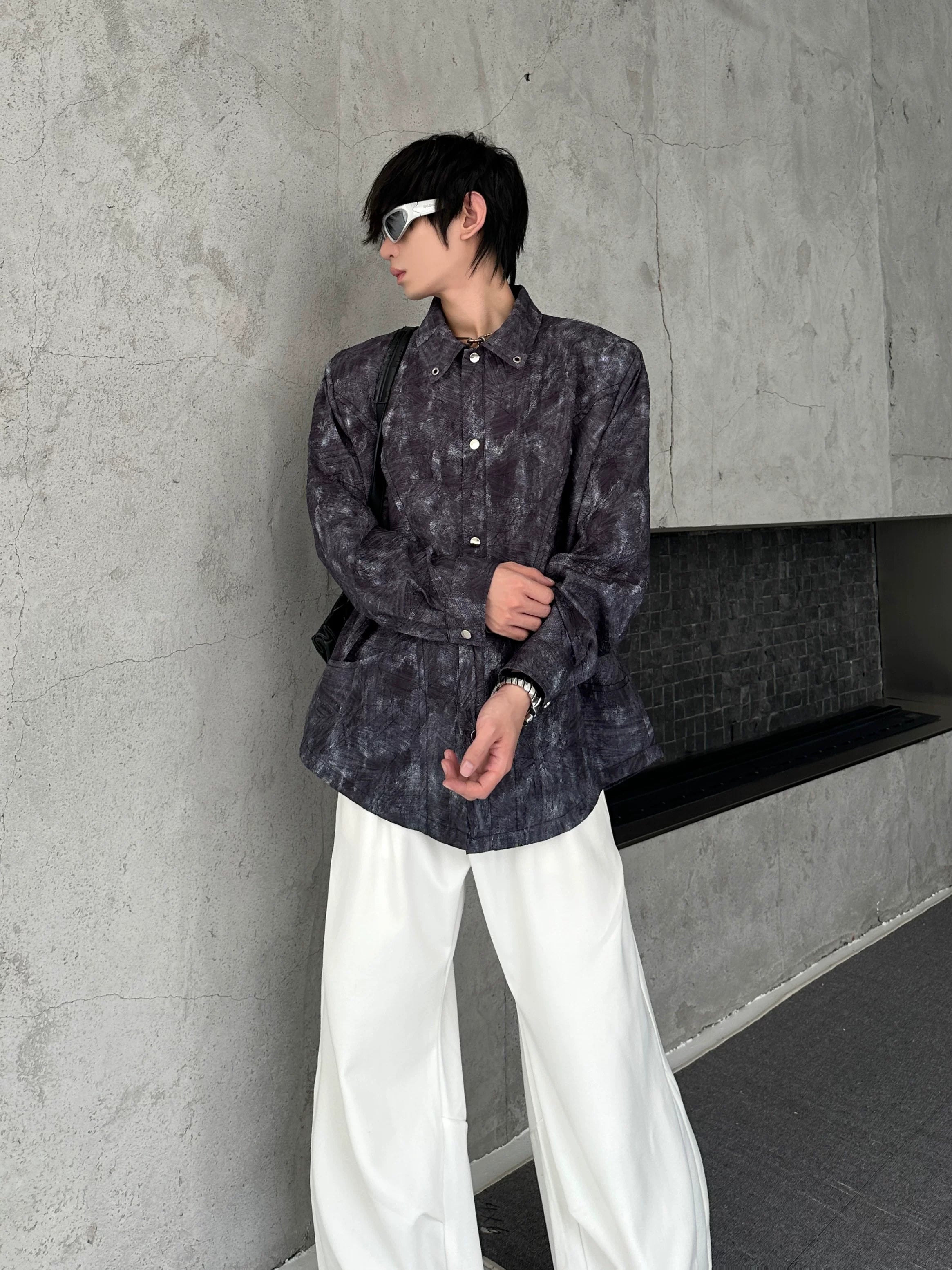 Indigo Drift Textured Shirt