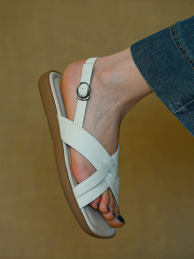 Ivory Petal Cutout Sandals