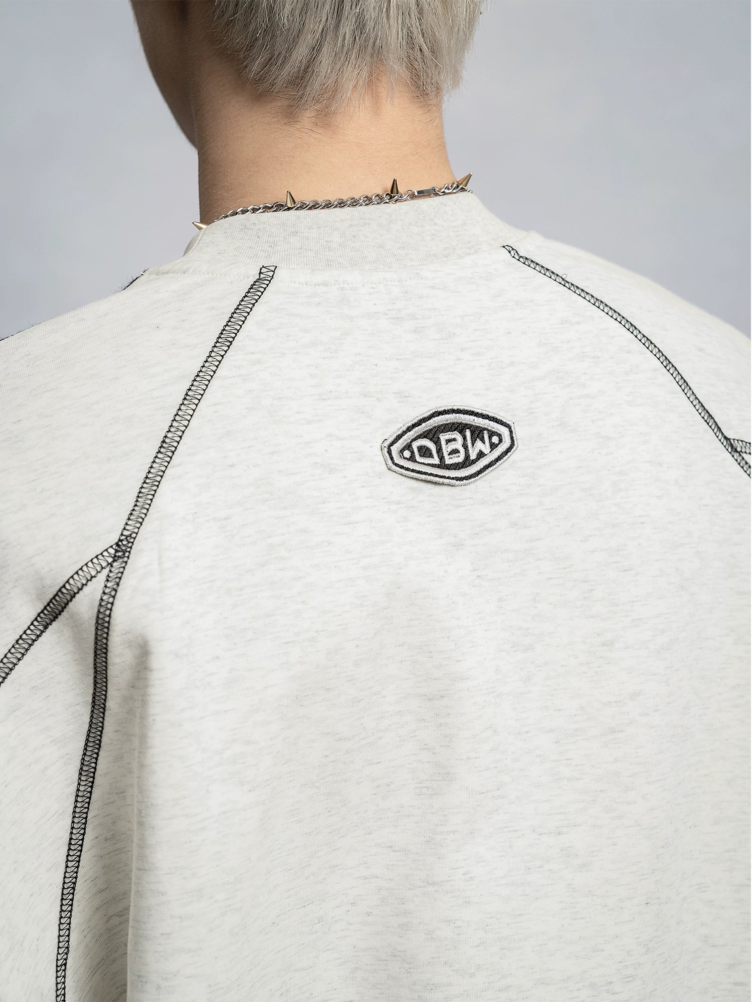 Oversized Contrast Stitch Sweatshirt