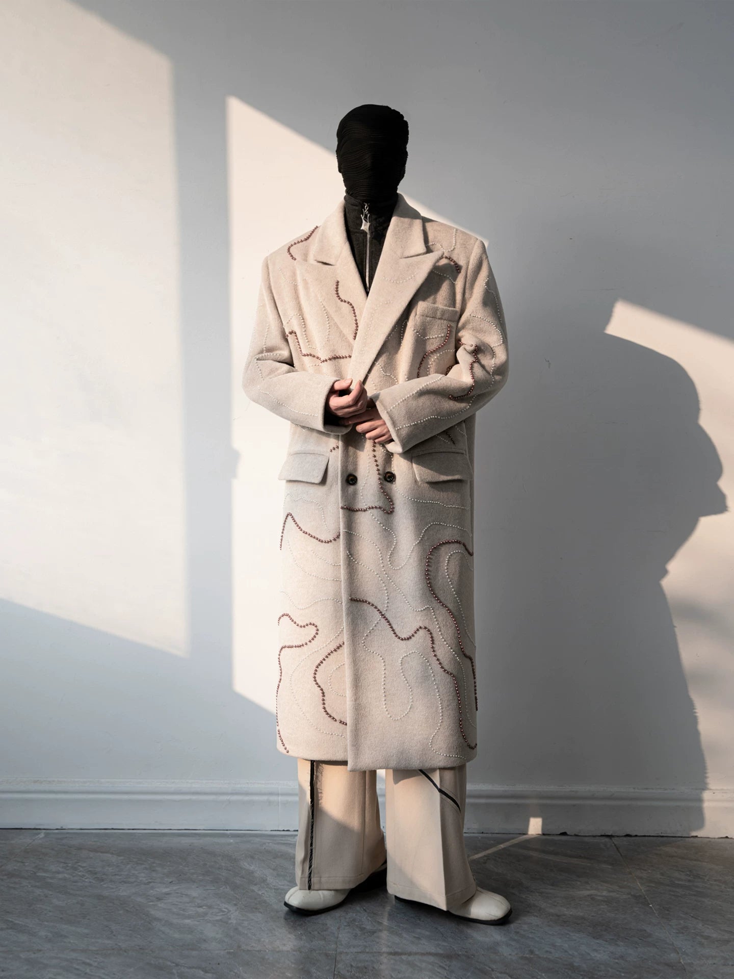 Sandstone Topograph Stitch Coat