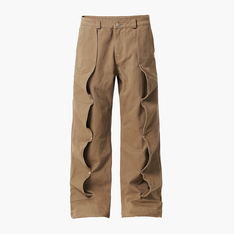 Deconstructed Pleated Work Pants - chiclara
