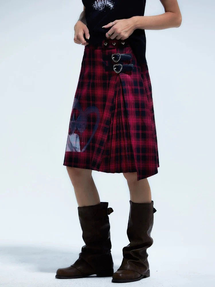 Punk-Inspired Plaid Skirt Tartan