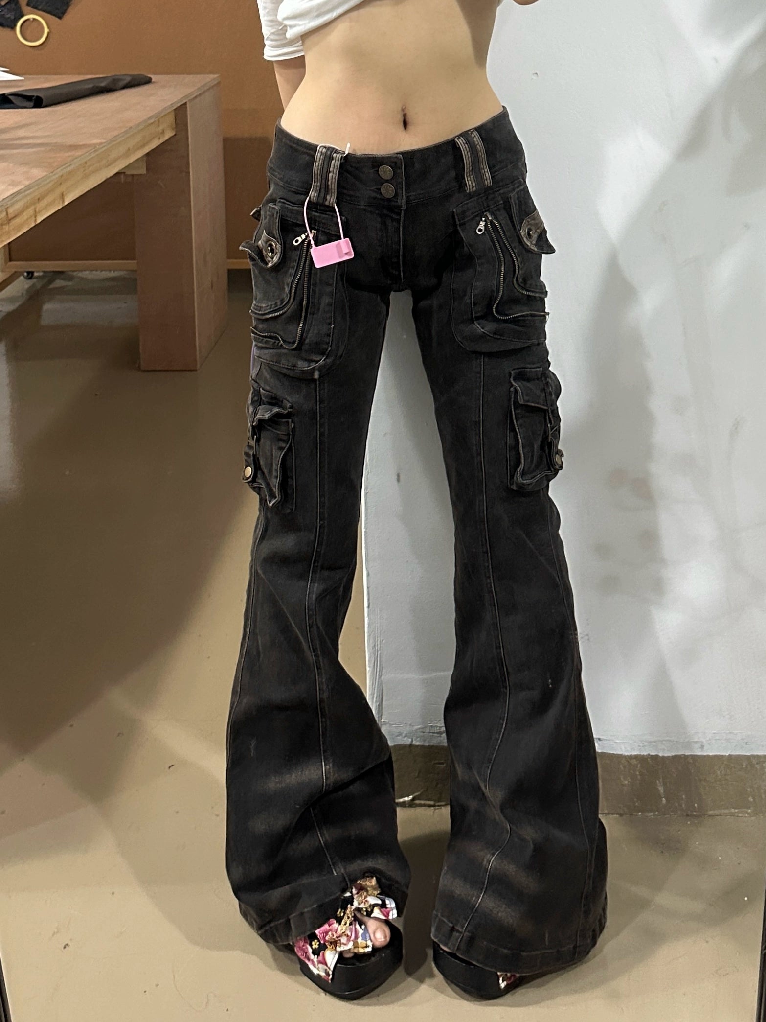 Obsidian Arsenal Cargo Flare Jeans