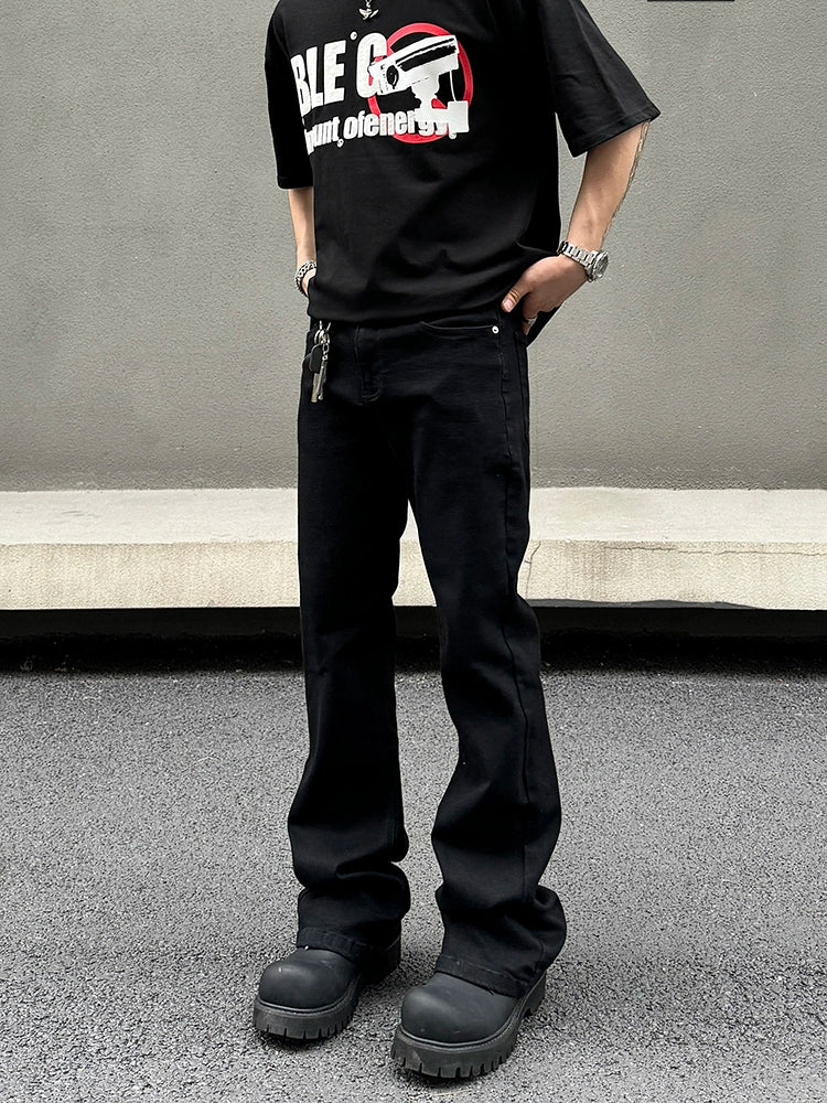 Noir Forge Straight Leg Jeans