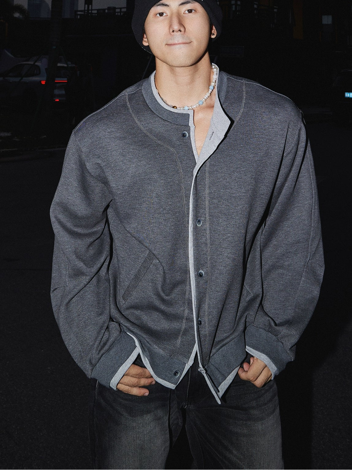 Shadowline Varsity Snap Cardigan