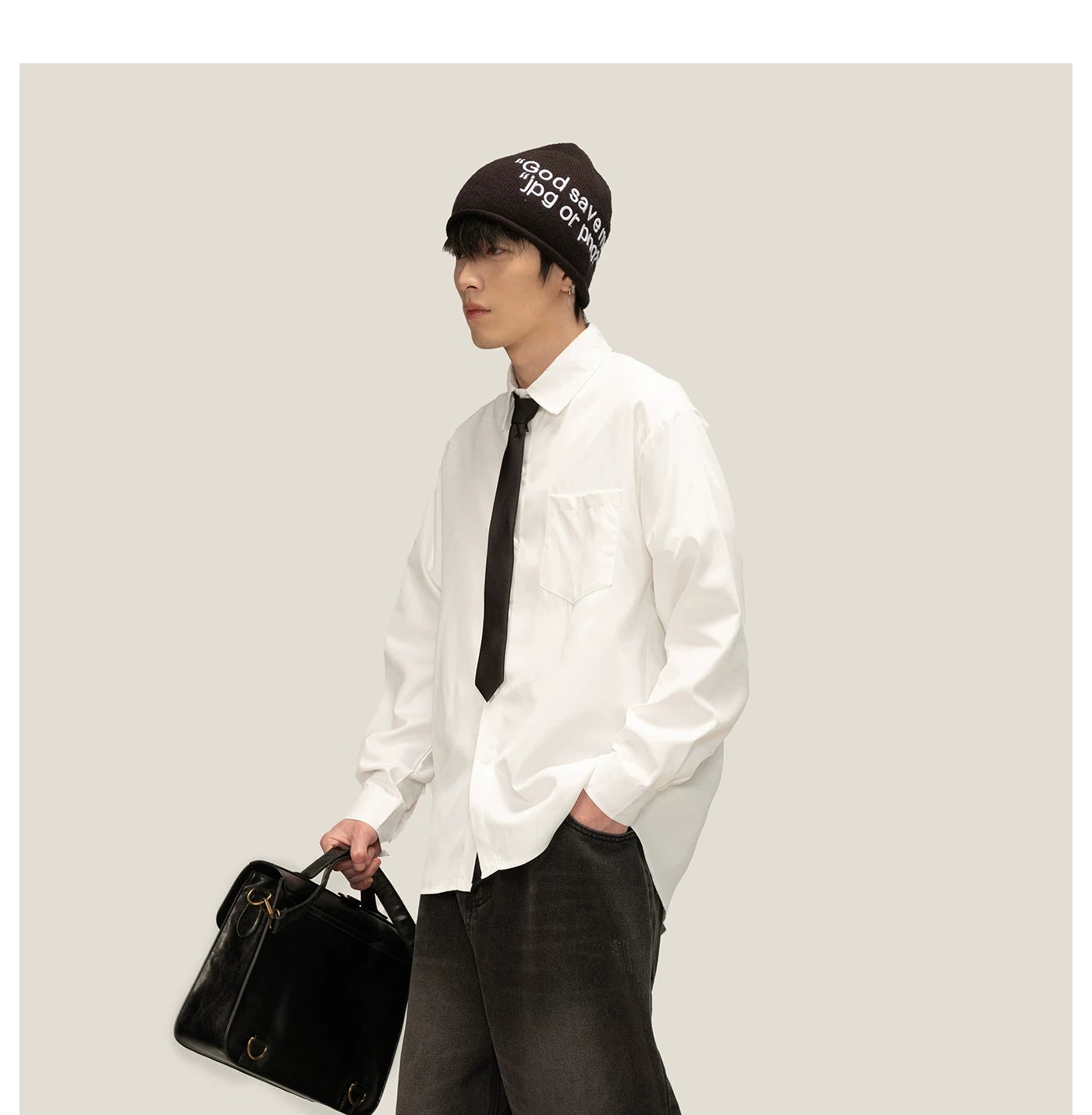 Pixel Verse Oversized Oxford Shirt