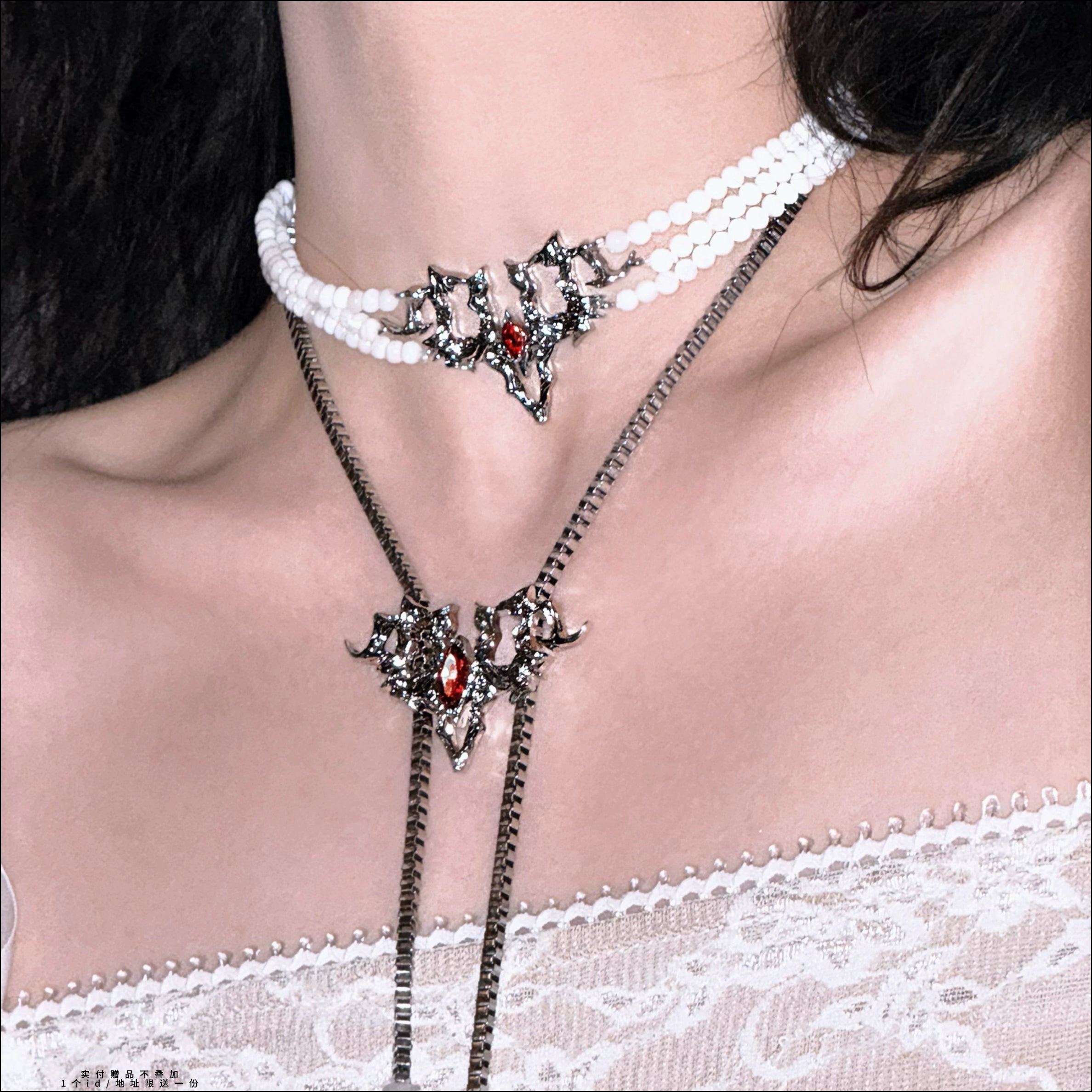 Gothic Black Velvet Choker with Silver Bat Pendant