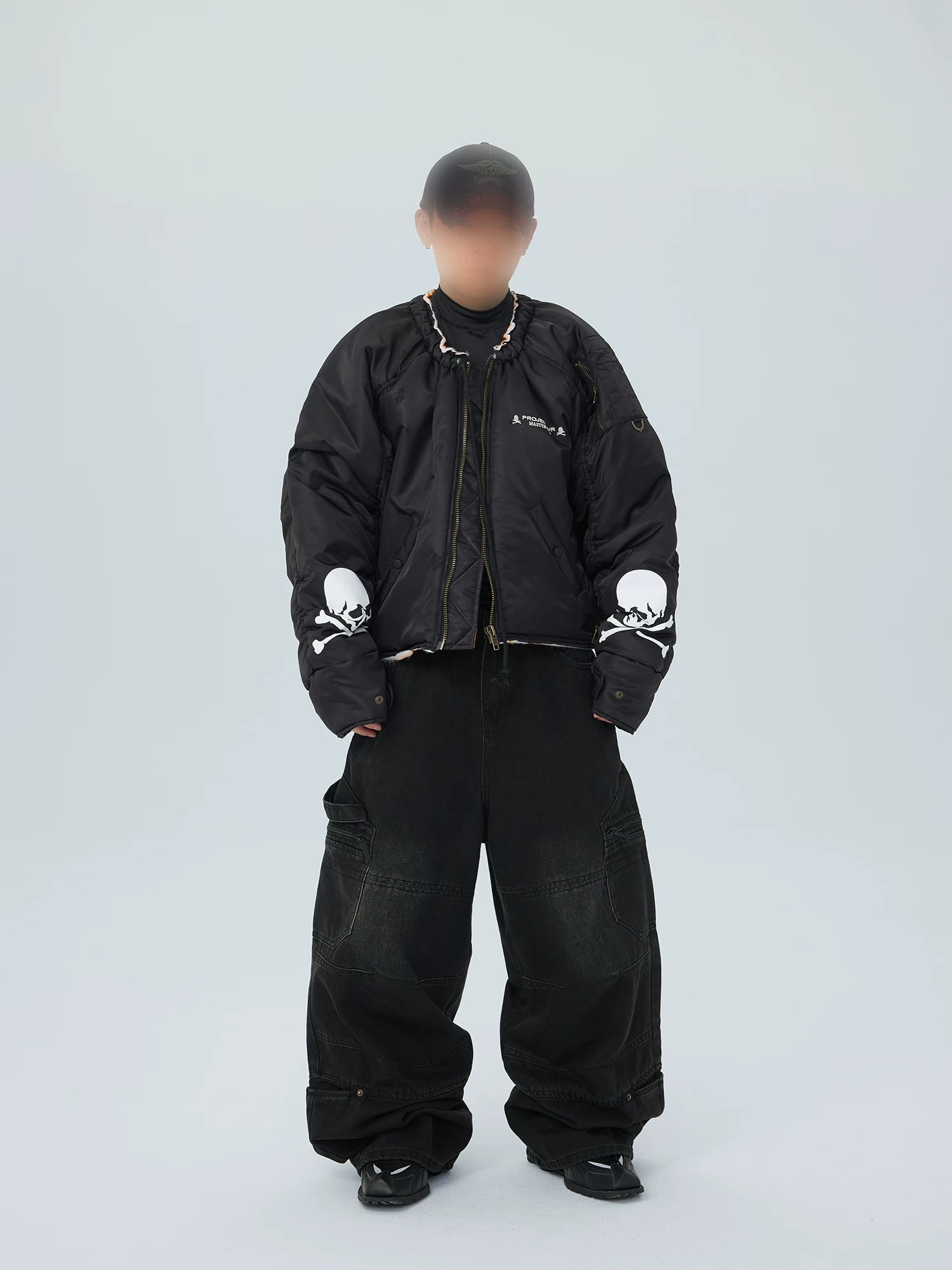 Phantom Skull Puffer Bomber Jacket