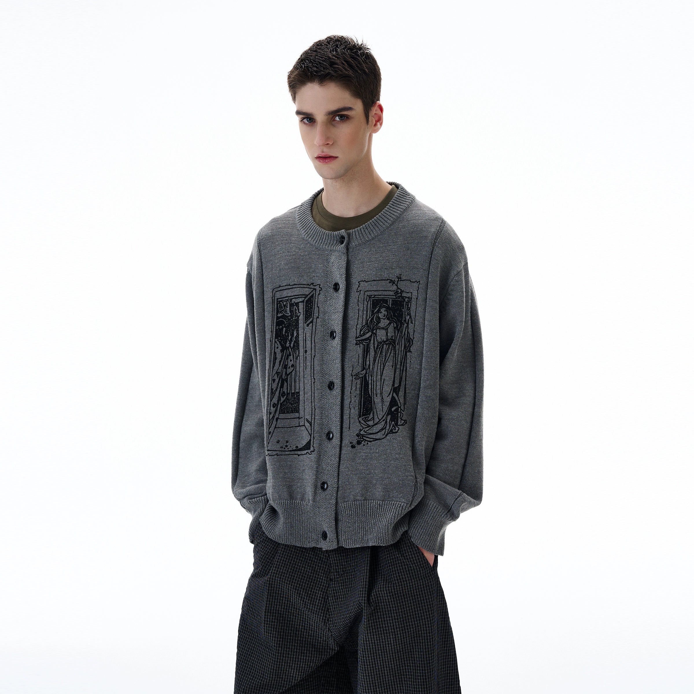 Tarot Window Graphic Knit Cardigan