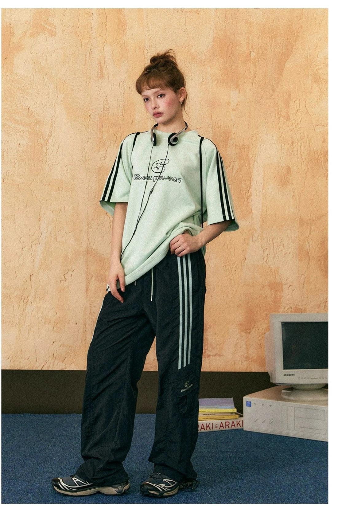 Ezek Free Project Sporty Two-Piece Set - Unisex Graphic T-Shirt And Wide-Leg Track Pants