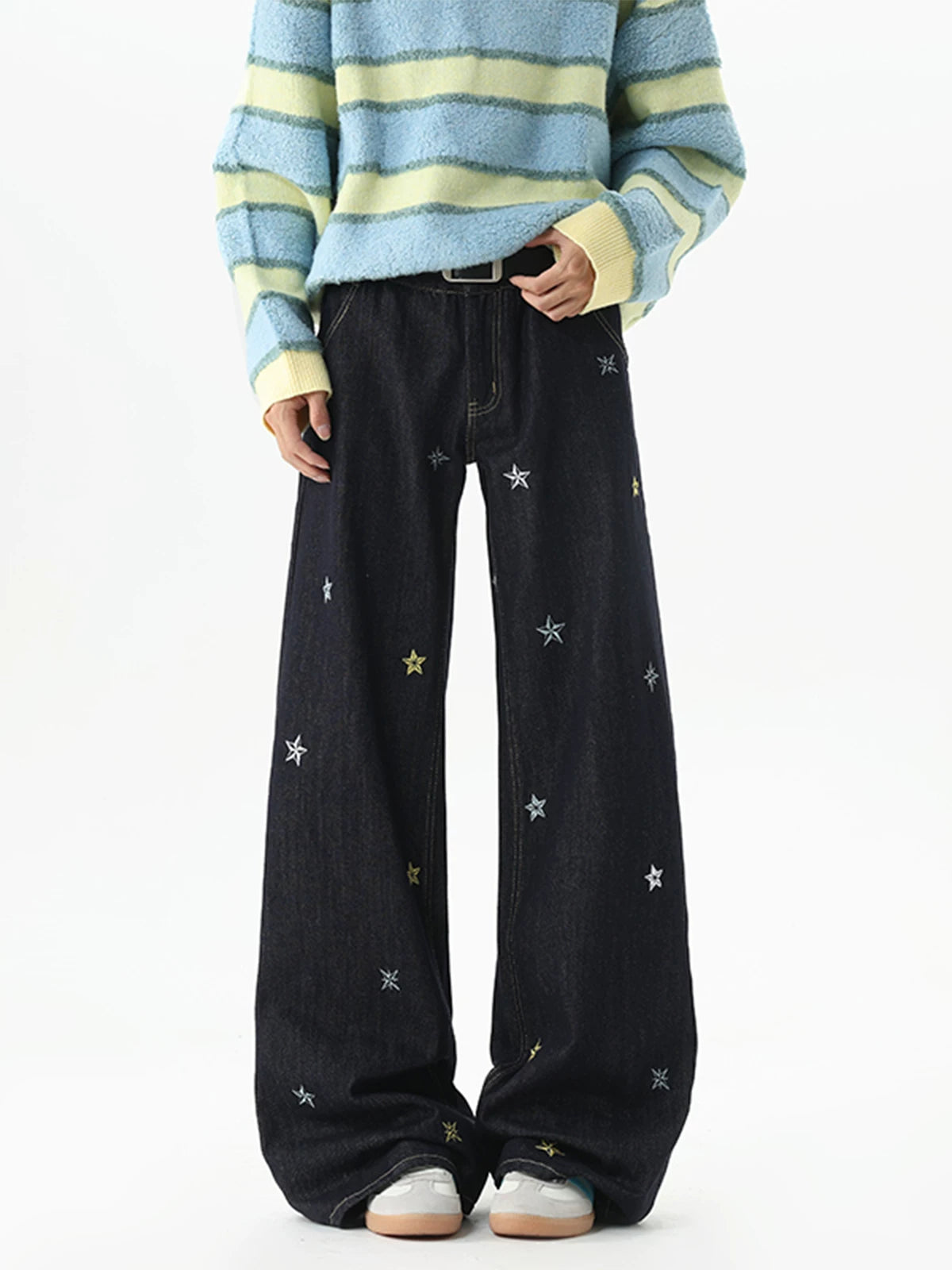 Midnight Starlight Wide-Leg Jeans