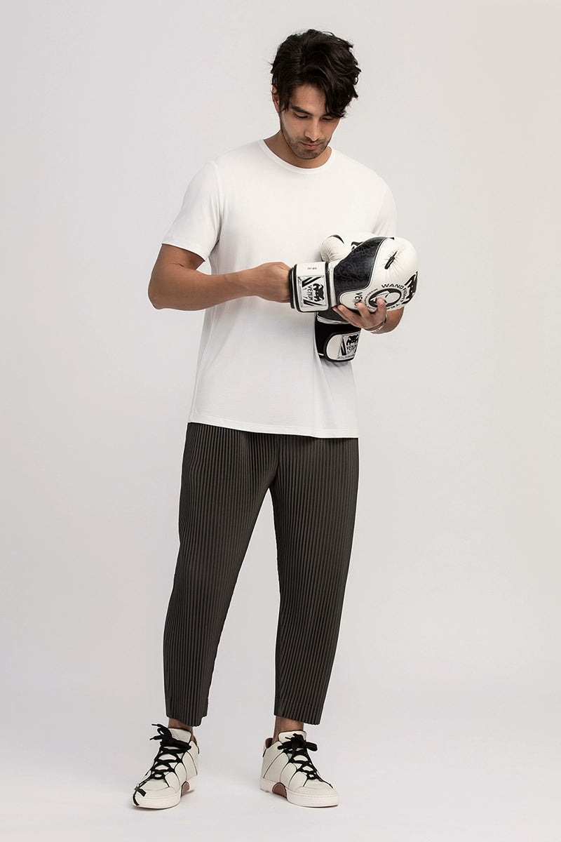 Pleated Cropped Pants