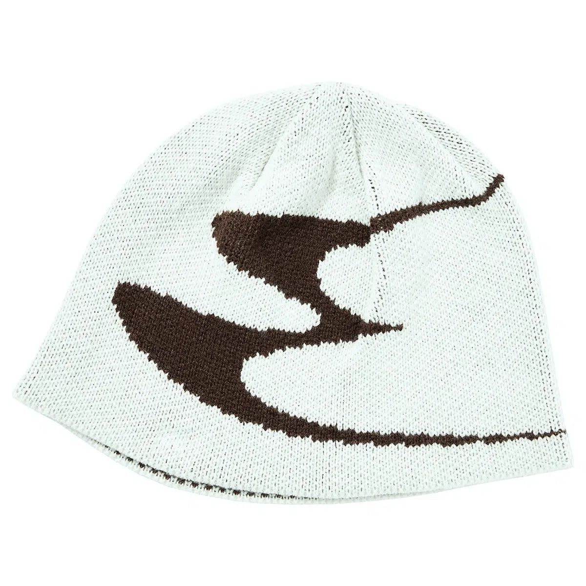 Knit Hat with Contrast Logo - chiclara