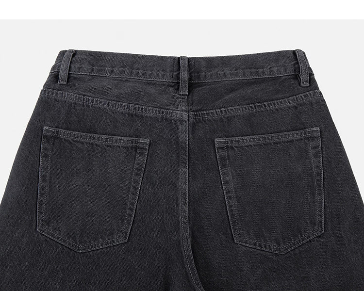 Coal Fade Wide-Leg Denim Pants