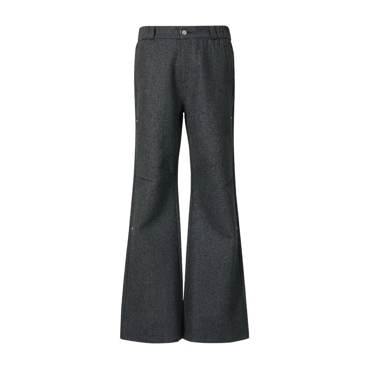 Minimal Cut Wide Wool Pants - chiclara