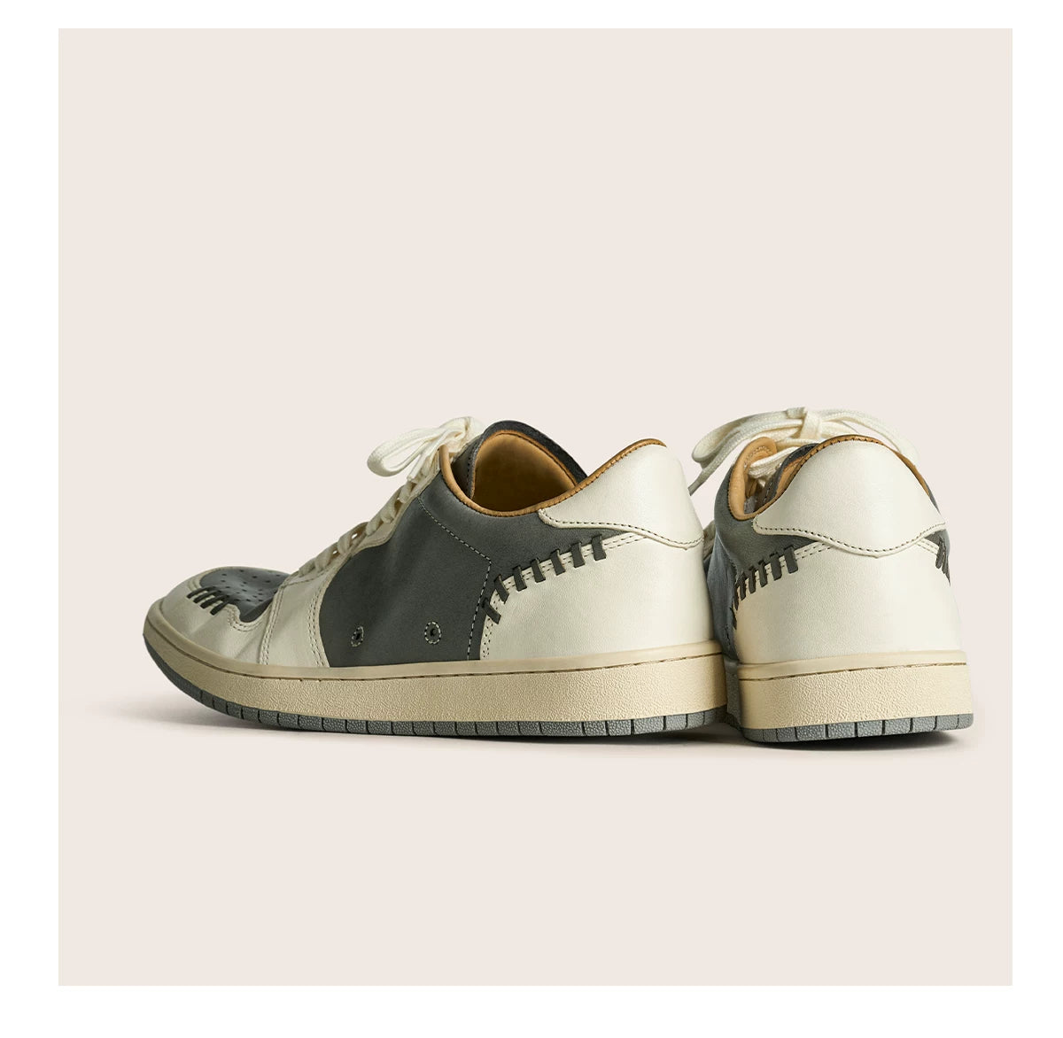 Retro Two-Tone Casual Sneakers