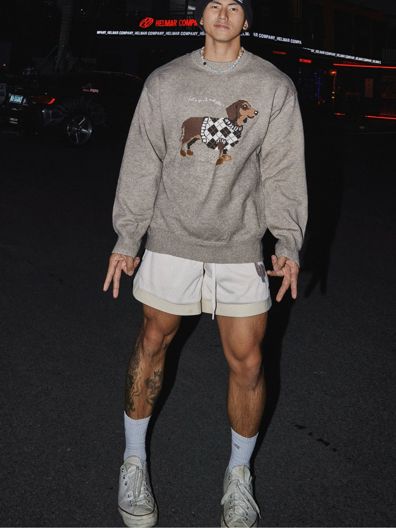 Plaid Pup Cozy Knit Sweater