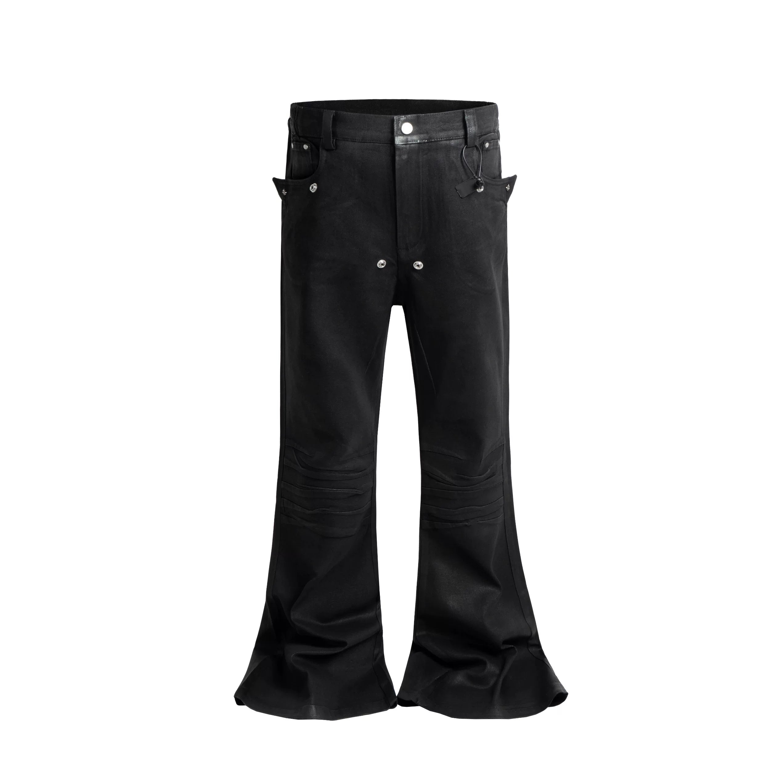 Onyx Relay Multi‑Snap Stacked Jeans