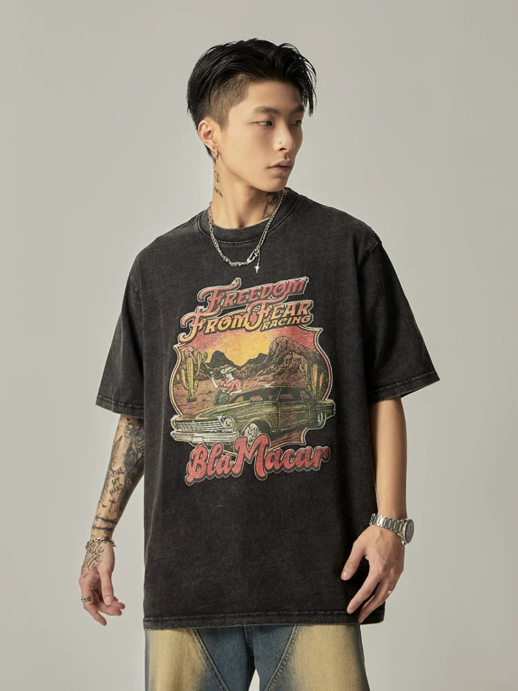 Vintage Desert Racing Oversized Graphic Tee