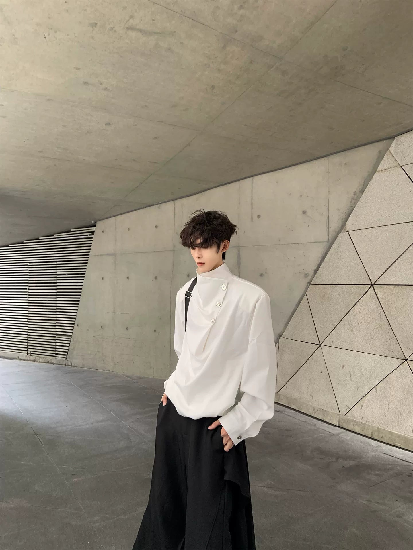 Ascent Drape Collar Shirt