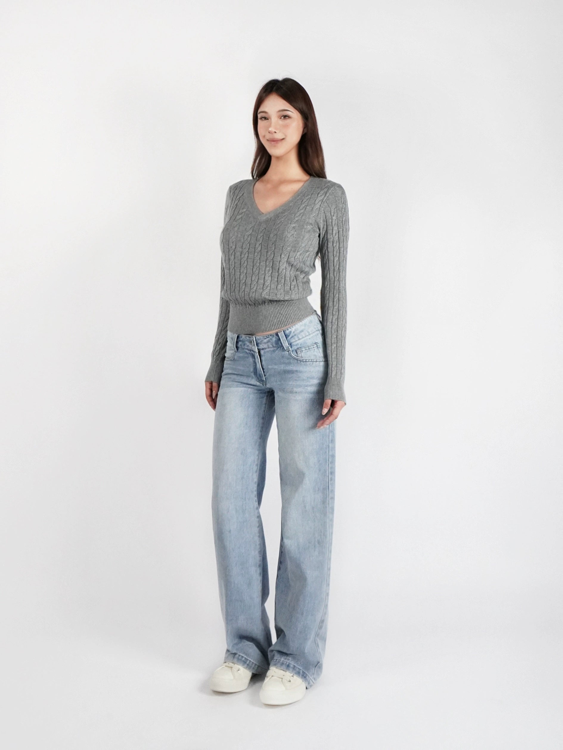 Low-Waist Straight-Leg Denim Jeans