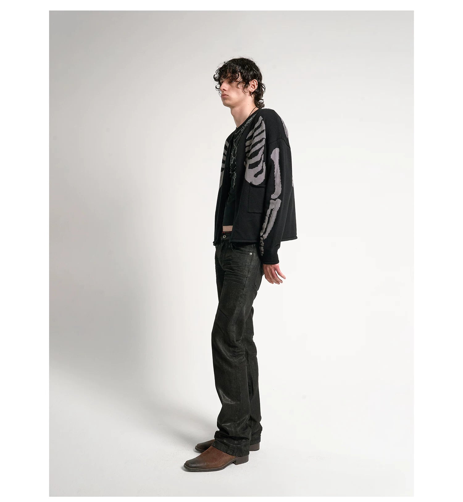 Midnight Resin Coated Straight Jeans