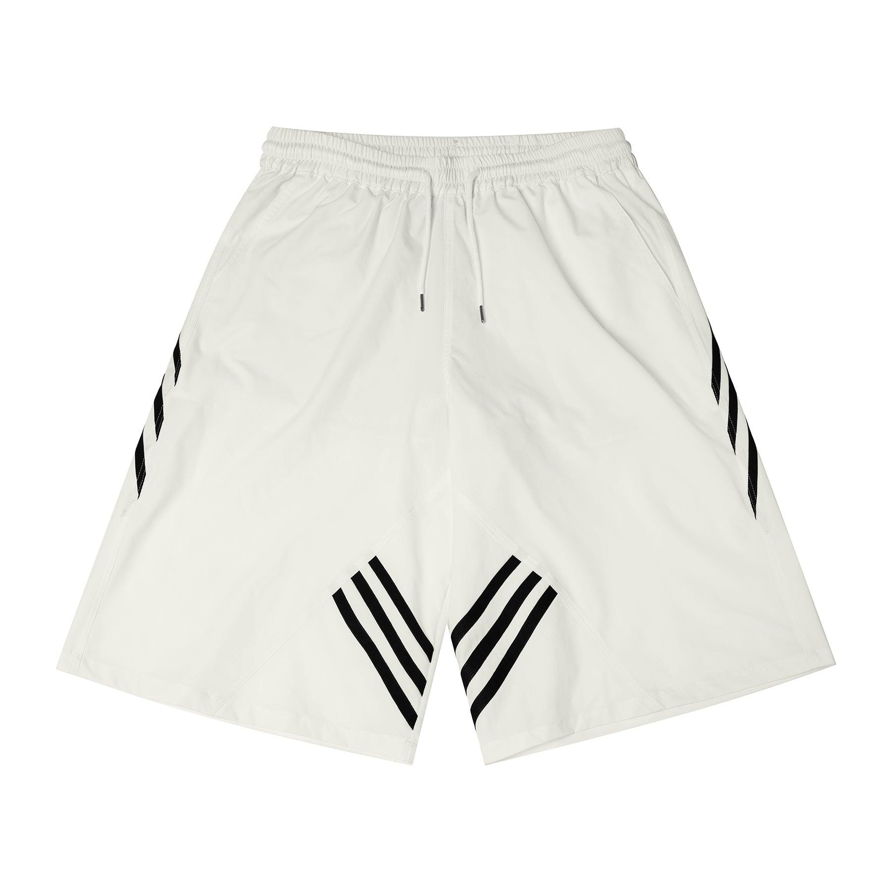 Sporty Baggy Shorts with Stripes - chiclara