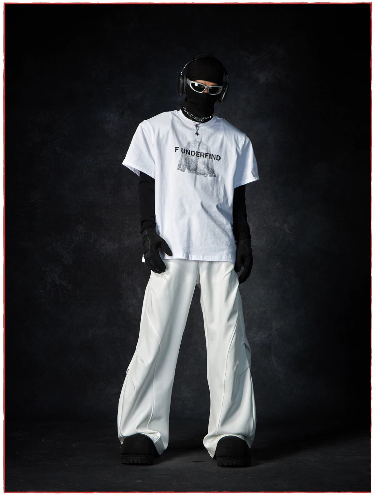 Wave Contour Wide‑Leg Trousers